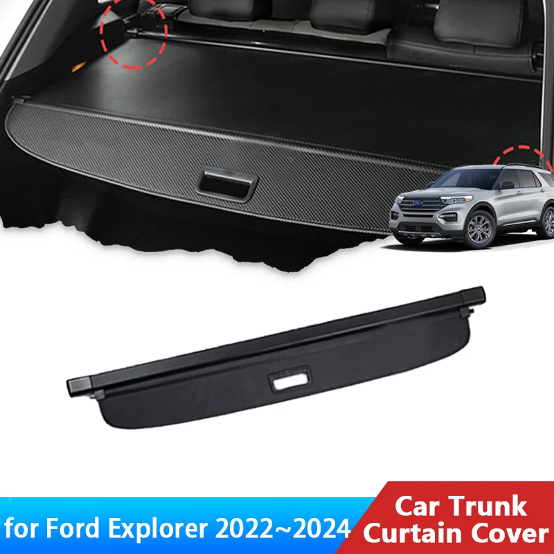 

For Ford Explorer Classic 2022 2023 2024 U625 Accessories Trunk Curtain Mat Rear Curtain Retractable Anti-peeping Window Parts