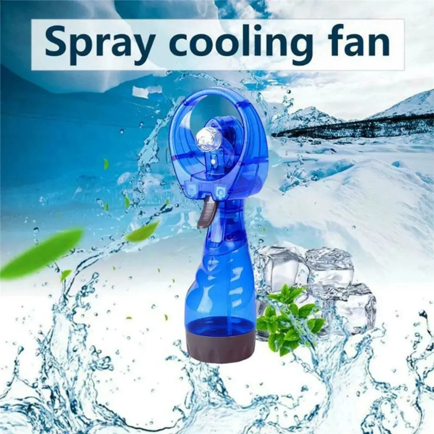 Improved Compact, Convenient, and Cool 1PC Portable Mini Hand Held Water Spray Fan with Battery Power for On-the-go Refreshment