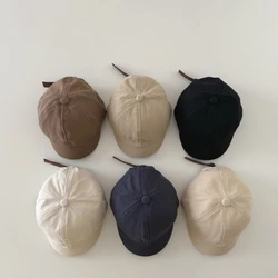 New Simple Solid Colour Baby Sun Hat Spring Summer Cotton Baby Boys Girls Baseball Cap Adjustable Kids Outdoor Beanie Caps