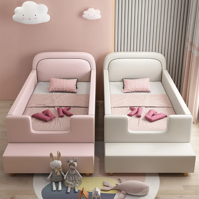 Princess Girls Children Beds Pink Modern Comferter Baby Bed Loft White Camas De Dormitorio Furniture Home