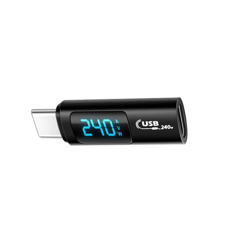 USB 2.0 Display OTG Adapter 240W Digital Display Type-C Adapter OTG High Speed 40Gbps Fast Charging Adapter