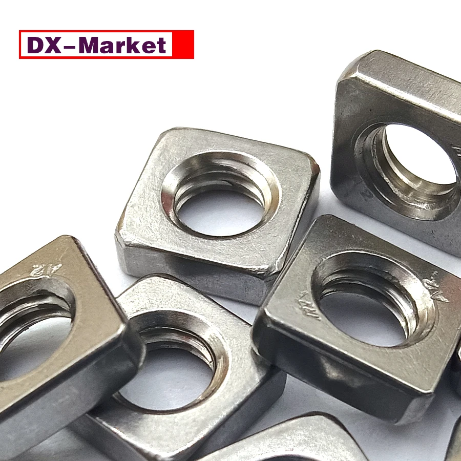 304 mur tipis persegi besi tahan karat, mur persegi DIN562, B082