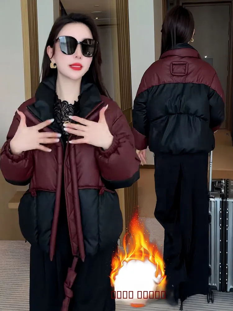 

Thiened Fce ort Padded Jaet Женская корейская зимняя верхняя одежда с элементами лица для поездок на работу и зиму