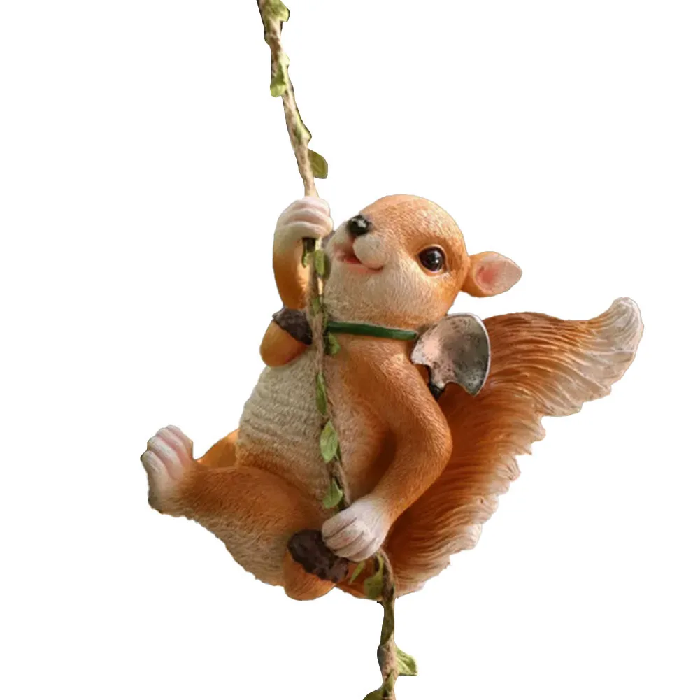 

Garden Squirrel Decorations Lifelike Resin Figures for Indoor and Outdoor Use Perfect for Balconies and Patios