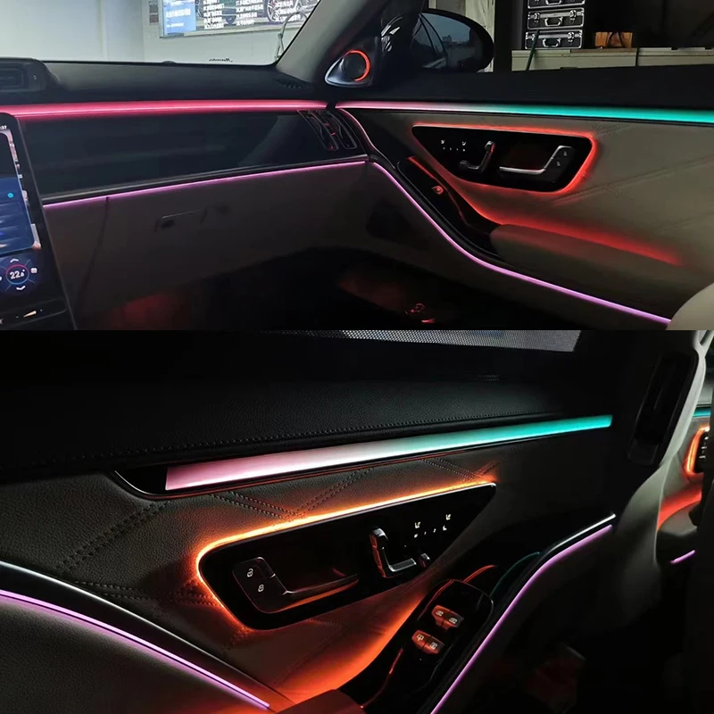 For Mercedes Benz S-Class S450L S480 S500L 2022+ W223 Multi-color LED Dynamic Active Ambient Light Decorative lights Refit