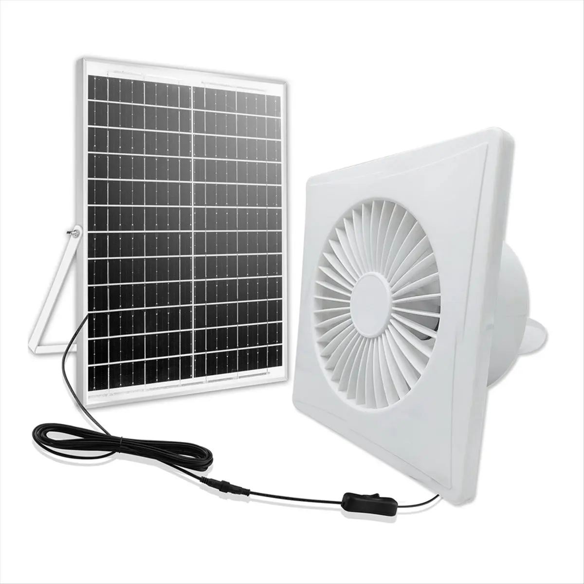 ■★New Arrival Fashion  New 4Inch High-Speed Solar Silent Fan with 8W Panel Shed Solar Exhaust Fan for Chicken Coops,Greenhouses,