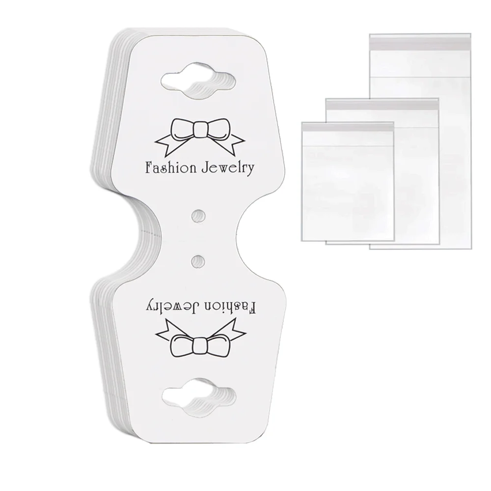 

25/50/100 шт., сложенная белая бумага, подвесная бирка, демонстрационные карты для браслета, ожерелья, ювелирных изделий, аксессуаров «сделай сам», пакеты для малого бизнеса