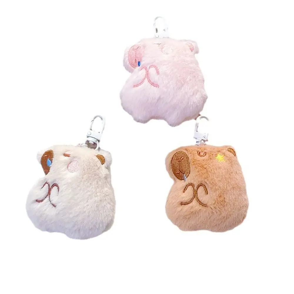 

New Capybara Keychain Plush Creative Bag Pendant Light Cartoon Keyring Gift