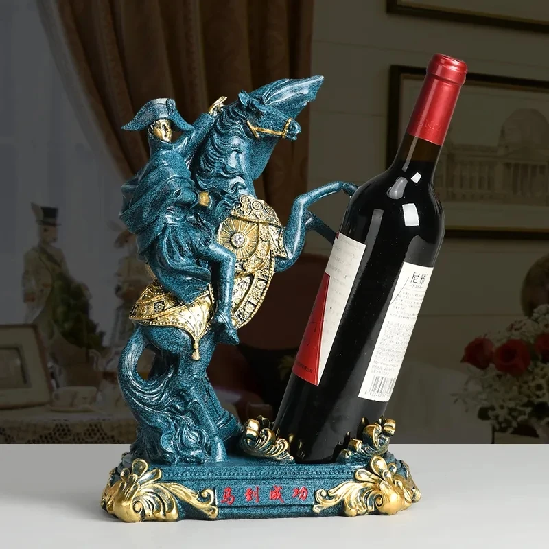 Animal Horse Sculpture Wine Rack, Red Wine Rack, High-End Creative Wedding Gifts, Home Decoration, Living Room