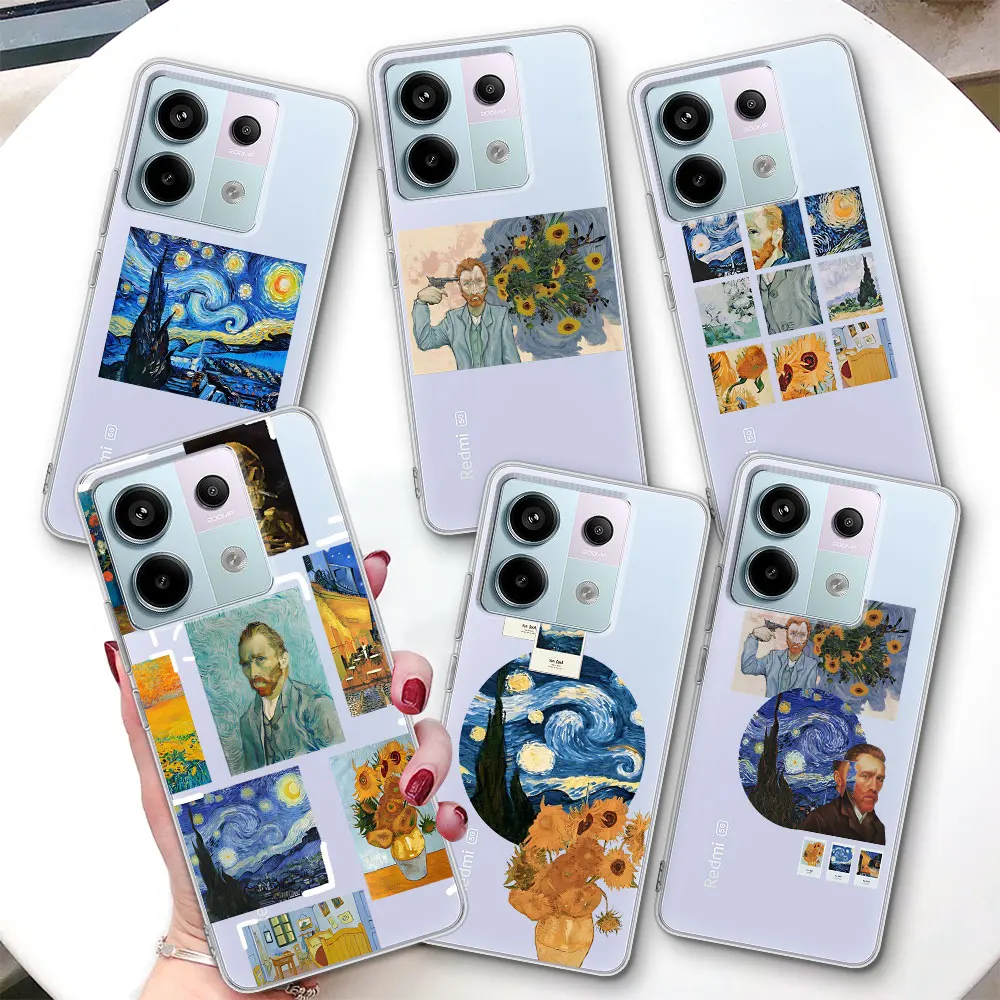 

Чехол для телефона из ТПУ с рисунком картин Ван Гога для Xiaomi Redmi 15 13 9C 9A 9i A5 9 13C 10 Prime Plus A3 10C 12 12C 10X 9T K40s