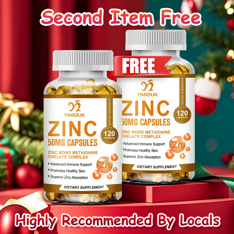 

Premium Zinc Capsules, Support Faster Uptake, Stronger Immunity & Metabolism, Skin Health & Healing, GMP Certified, Gluten Free