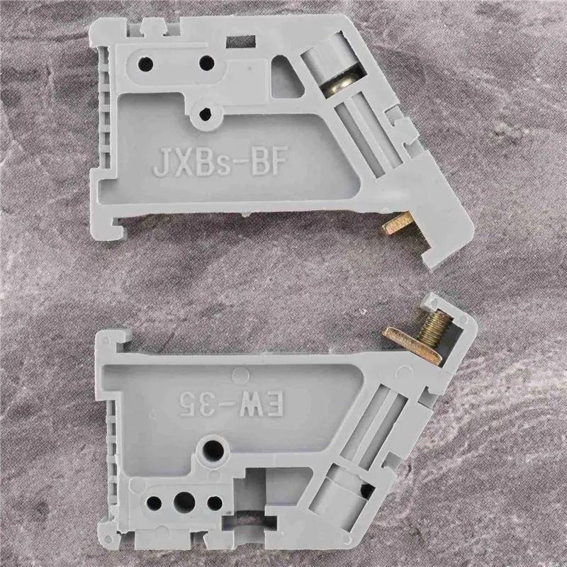 ABRW-50Pcs 35Mm DIN Rail Terminal Block End Stopper Mounting Clips