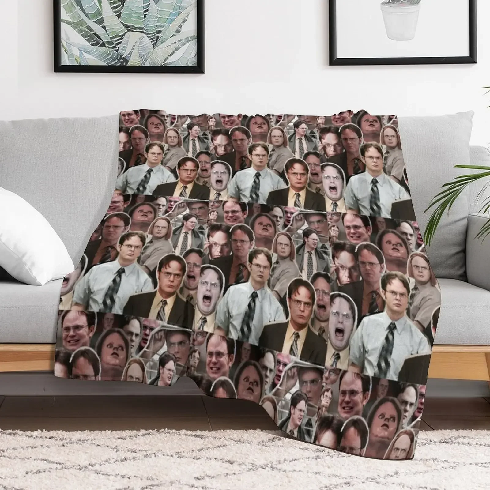 Dwight Schrute - The Office Throw Blanket cosplay anime Winter beds Blankets