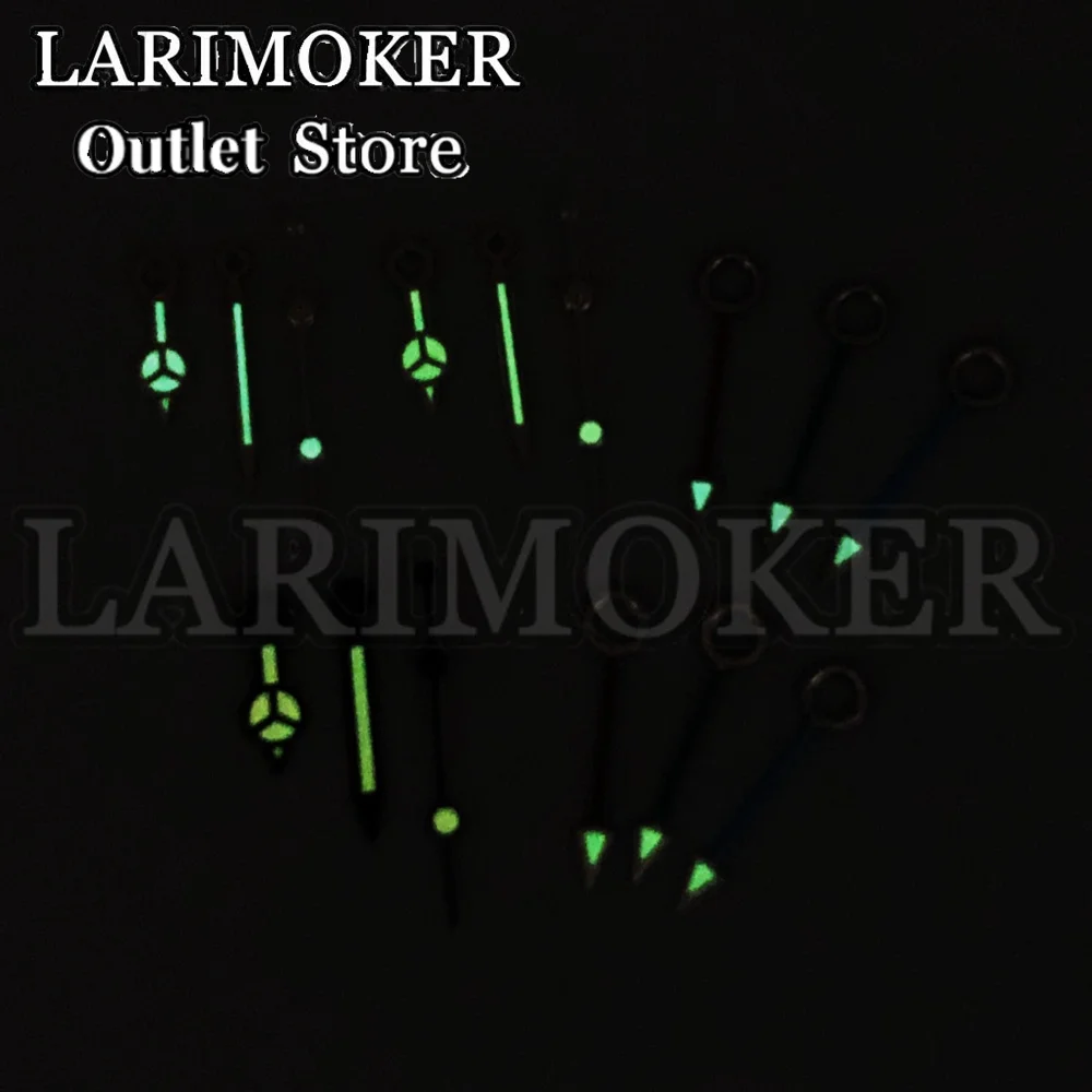 LARIMOKER Watch Accessories hands (GMT )  green luminous fit NH34 movement Silver Yellow Black Green Red Bule