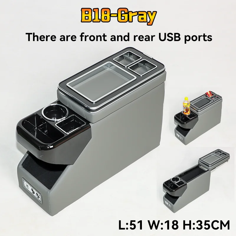 

Suitable For Toyota Noah/Voxy Honda Stepwgn Freed Armrest Box Central Modification Storage Apartment Armrest Cup Holders Console