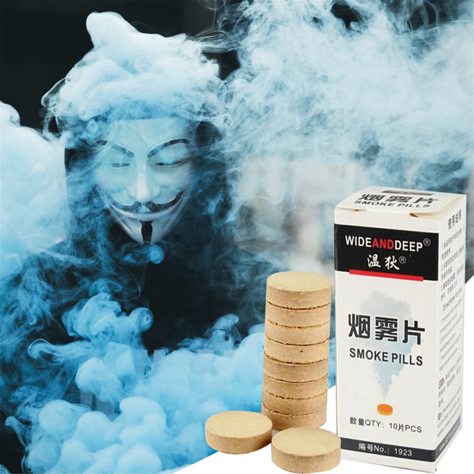 ยาเม็ดควันสีขาว Pcsset อุปกรณ์ประกอบฉากฮาโลวีน ควันจากเค้ก ยาเม็ดควันแบบพกพา อุปกรณ์เสริมสำหรับการถ่ายภาพ
