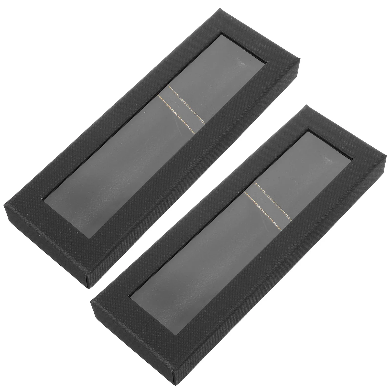 Boîte à stylos 2 pièces, étui d'emballage cadeau, petits étuis, conteneur d'exposition, fontaine de rangement en Satin