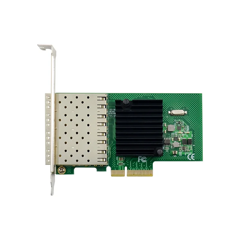 PCI-E Gigabit network interface card intel i350 chip PCIe x4 quad optical port SFP fiber LC server network interface card