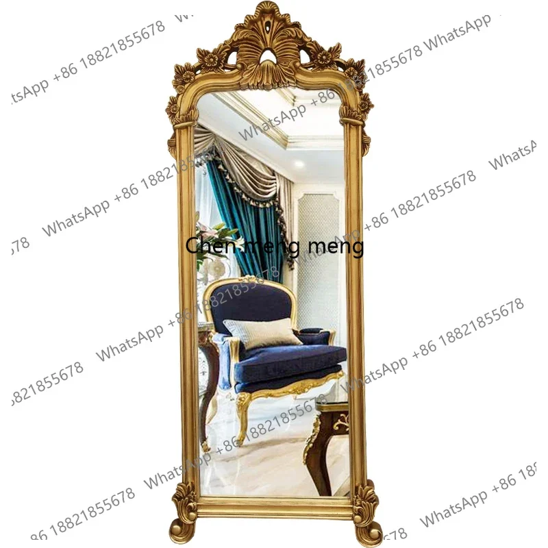 

Makeup Universal Wall Mirror Modern Irregular Hall Standing Aesthetic Mirror Luxury Gold Nordic