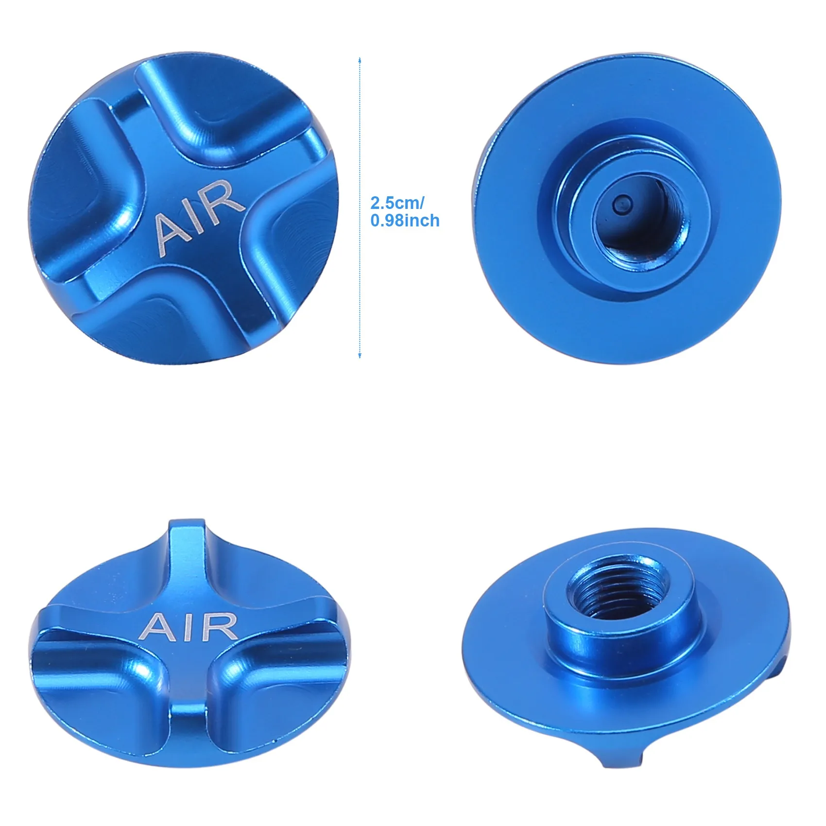 Bike Air Gas Shcrader American Valve Caps Bike Suspension Bicycle Front Fork Parts for MTB Road Bike Blue