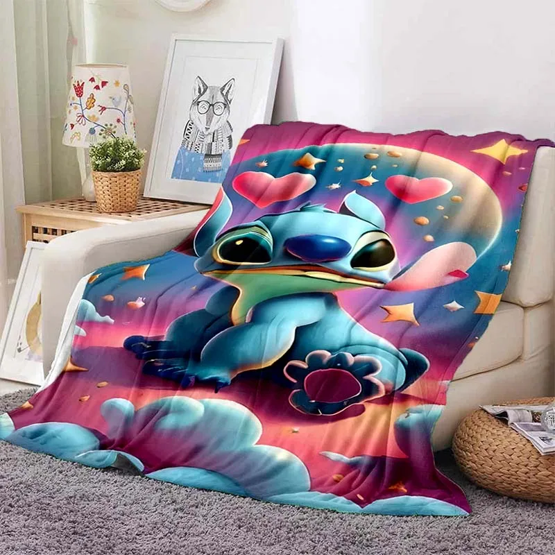 

Disney Stitch Star-war Blanket for Sofa King Size Cartoon Soft Flannel Throw Fluffy Bed Blanket New Born Winter Blanket Kid Gift