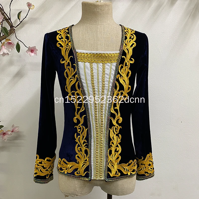 2026 New Men's Ballet Performance Dance Costume Single Top Customization Professional Stage Performance Costumes in 4 Colors