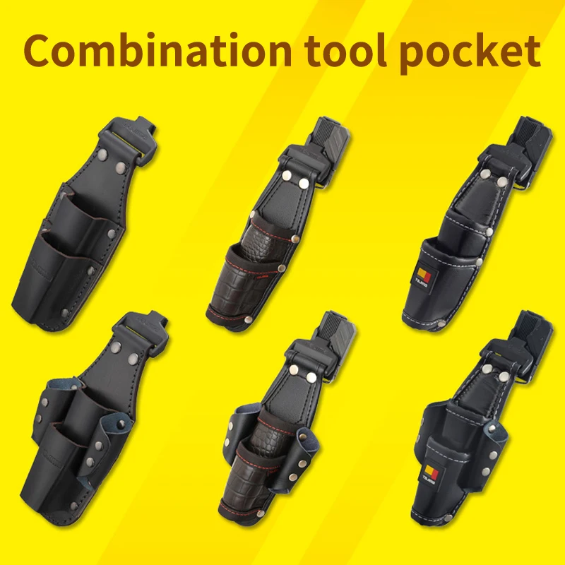 Tajima Detachable Tool Pouch Nylon Heavy Duty Electrician Tool Bag Waterproof Wear-resistant Waist Belt Pouch Multi-compartment