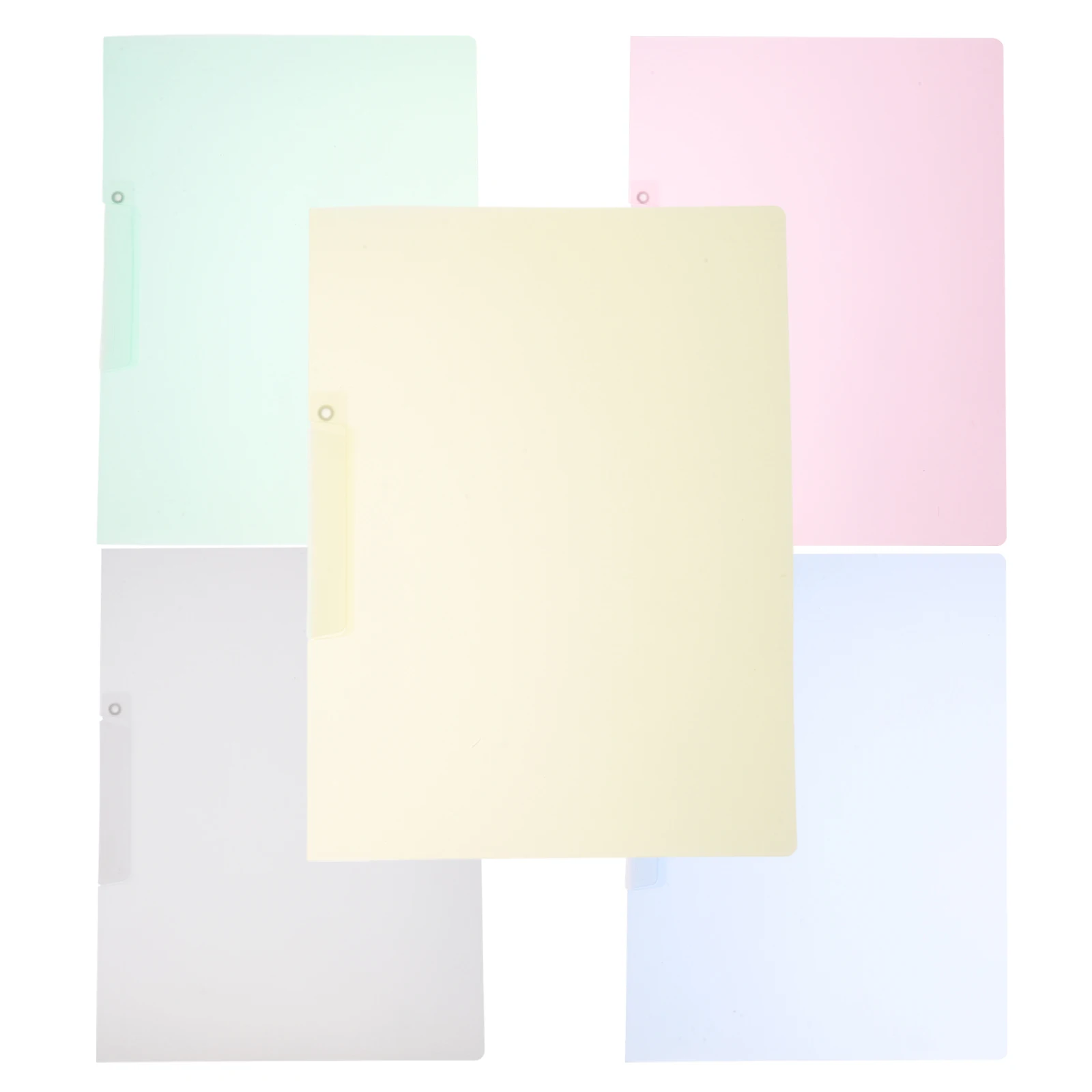 

5 Pcs Document Folders Clear Report Covers Plastic Binder Clips Files Organizer Resume Folder Storage Solution For Papers