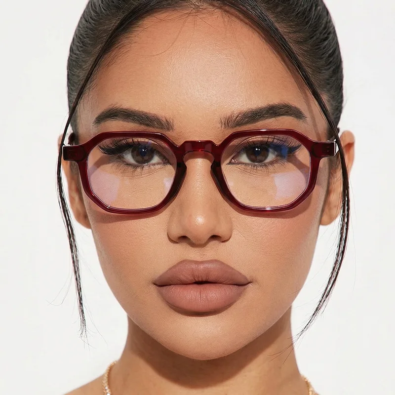 Irregular small frame glasses for men and women, Korean version, anti-blue light glasses