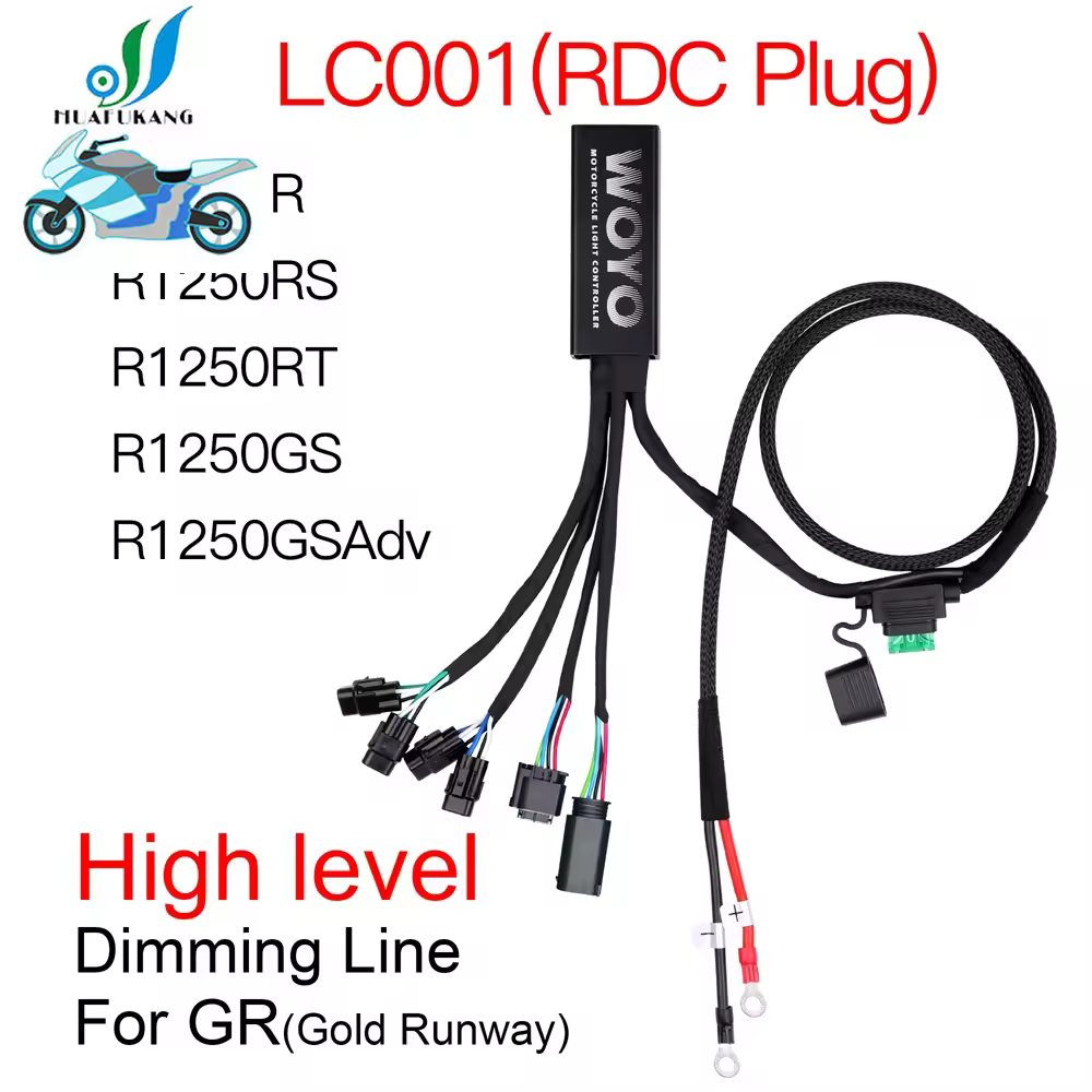 בקר תאורת LED לאופנוע WOYO עבור BMW GSA1200 2015 R1200 R1250 F650 F750 F800 F850 F900 לשליטה על האור המוגבר