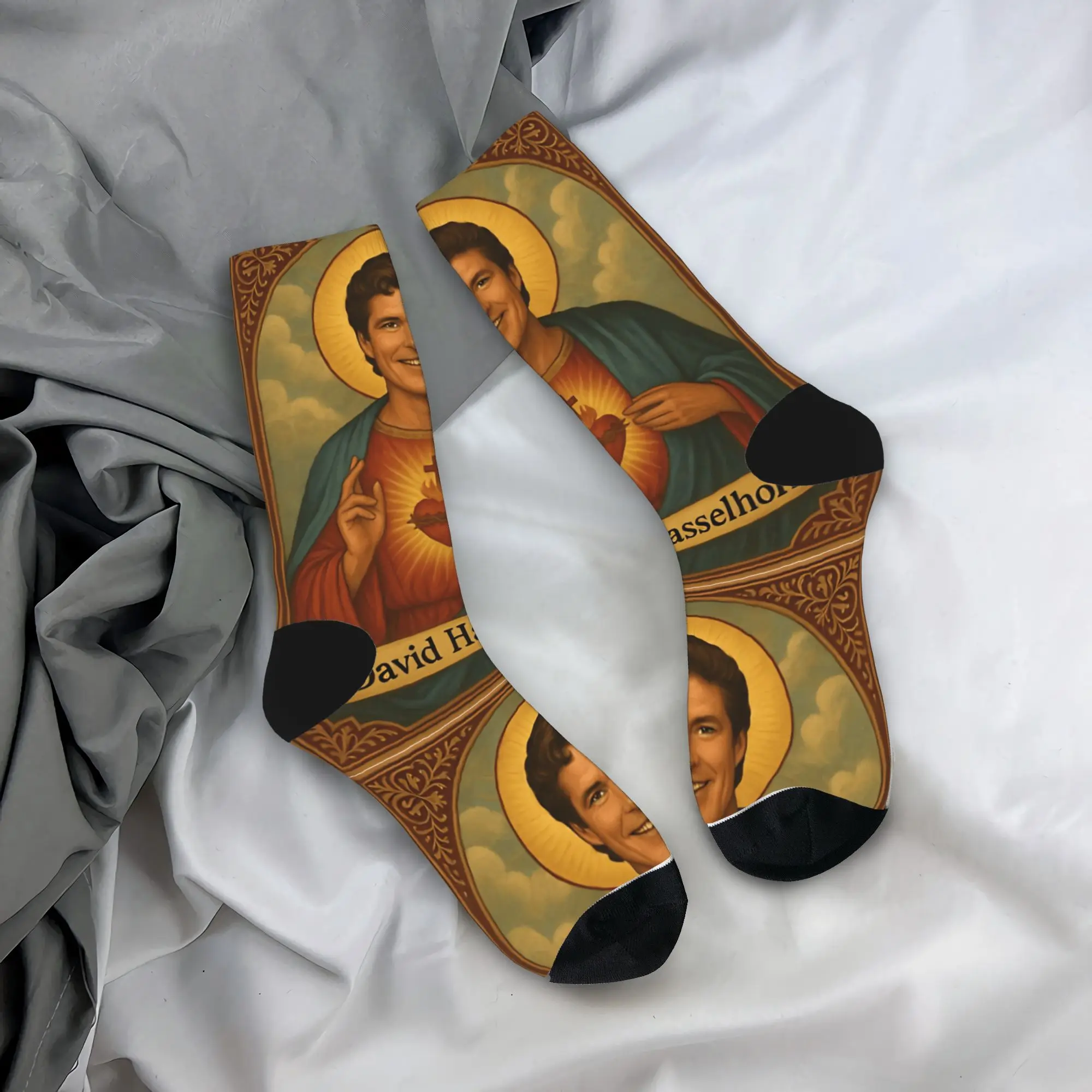 

D-David H-Hasselhoff Sacint Socks Модные чулки Пара Высококачественные носки для скалолазания Нескользящие носки с зимним узором