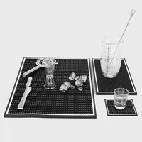 Cocktail Pad Bar Mat Tool Washable Decoration Drip Mat Home Non Slip Reliable Silicone 10*10CM/15*30CM/30*45CM
