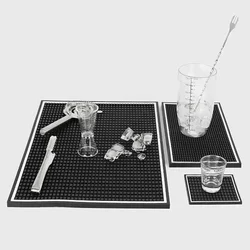 Cocktail Pad Bar Mat Tool Washable Decoration Drip Mat Home Non Slip Reliable Silicone 10*10CM/15*30CM/30*45CM