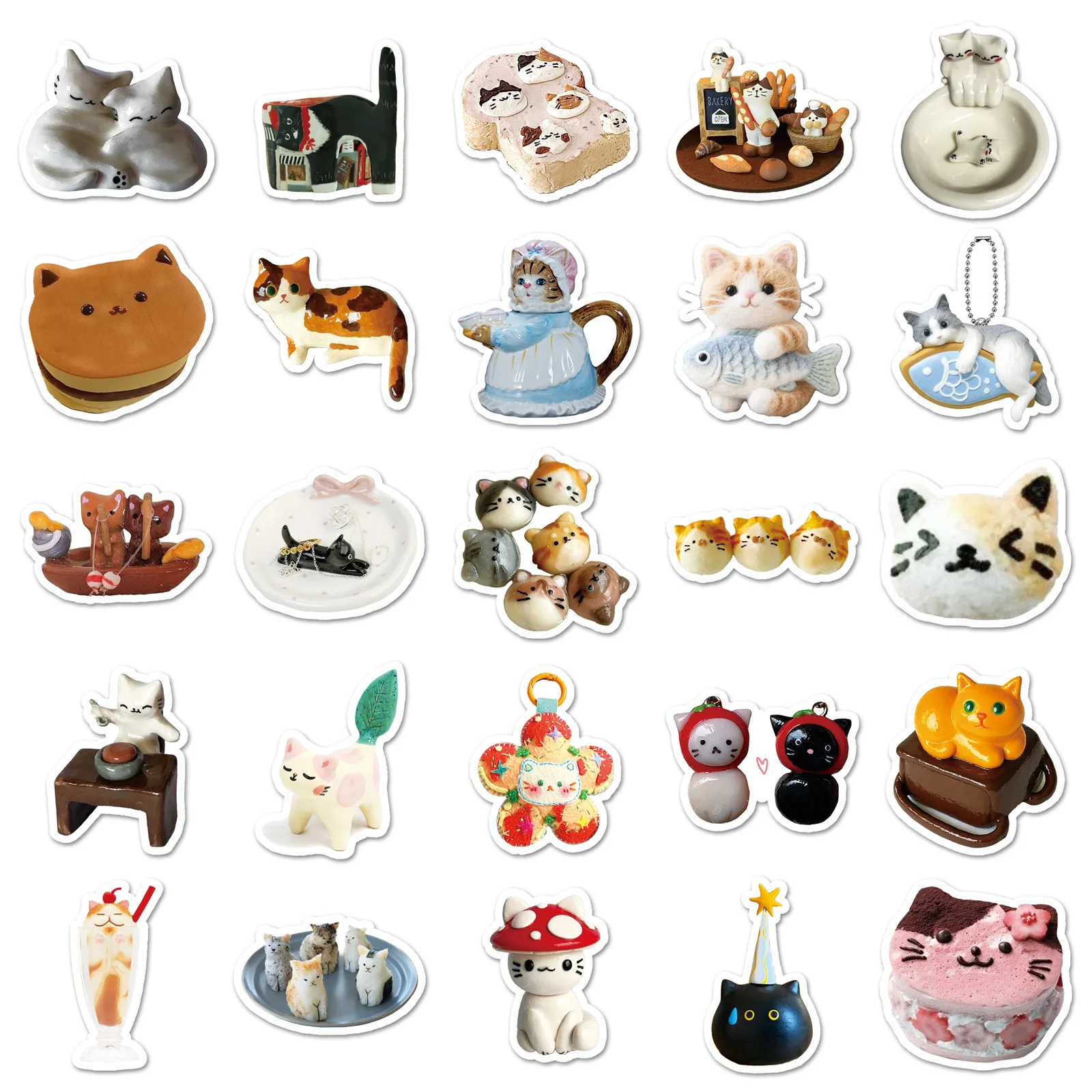 10/50 Uds pequeño gato INS estilo pegatinas de grafiti Kawaii viñetas de animales calcomanía cuaderno teléfono guitarra monopatín pegatinas impermeables