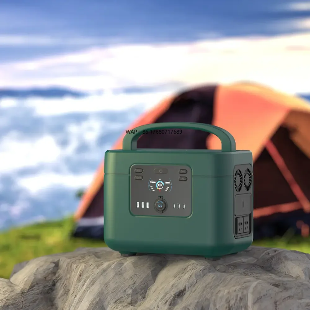 

Large capacity 200W-1200W portable station Lifepo4 battery backup 110V 240V solar generator pure sine wave car emergency