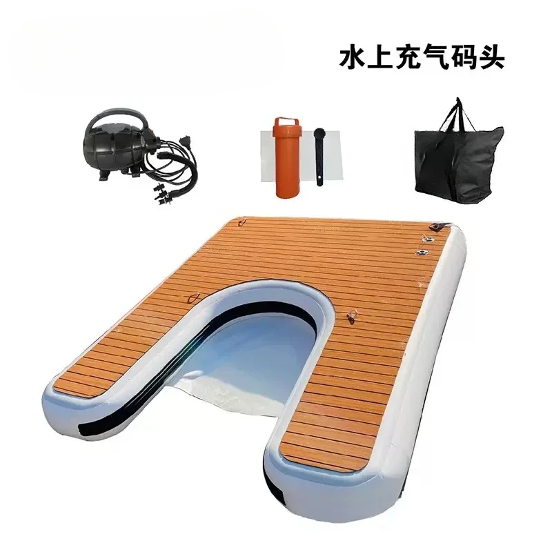 

Надувная платформа для водных видов спорта: летний надувной матрас для плавания и йоги, плавучий остров-док