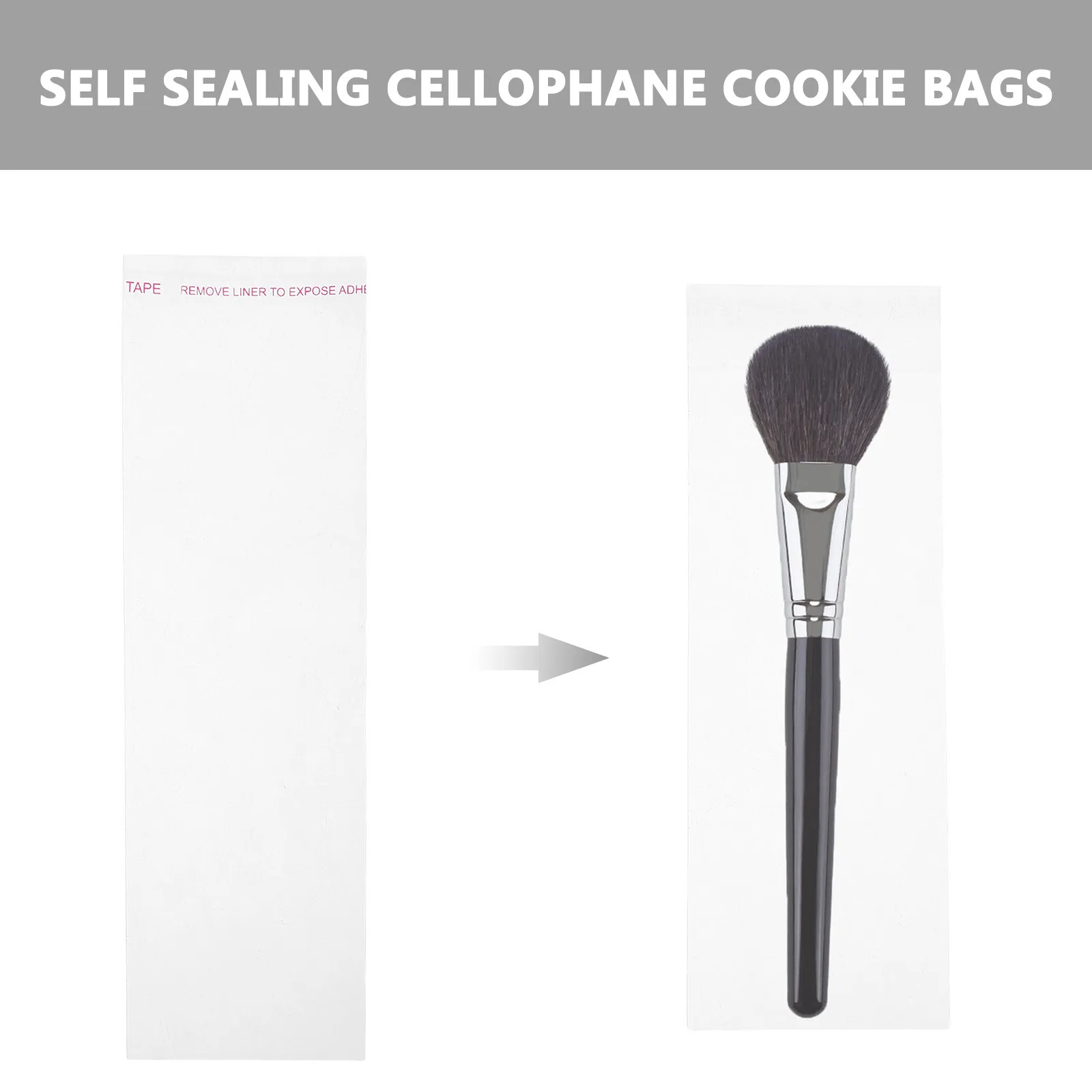 100Pcs Resealable Long Clear Cellophane Bags 2x6 Self Adhesive Treat Bags for Candy Cookies Small Business Packaging Storage