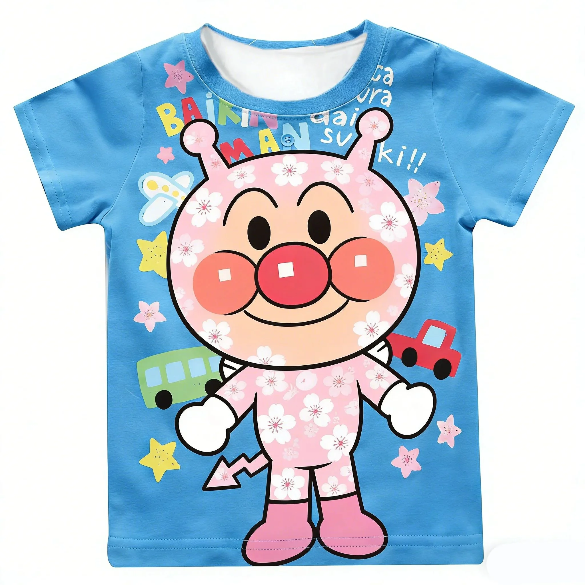 Kinder-Anpanman-Baikinman-Anime-T-Shirt, Herren-T-Shirt, Damen-T-Shirt, Oberteil für Jungen, Kinder, Eltern-Kind-Set, schnelltrocknend, kurzärmelig, Kinder-T-Shirt. – Detail 14