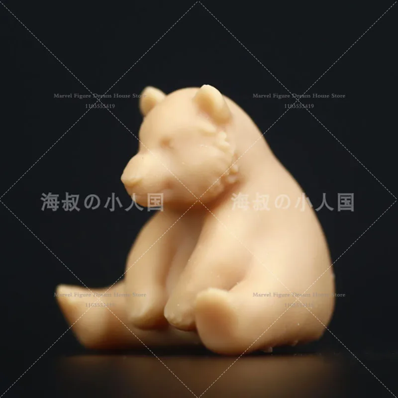 1/87 1/64 1/43 Scale Miniature Scene Dolls Un-panited White Figure Mini China's Beloved National Treasure Giant Panda Model