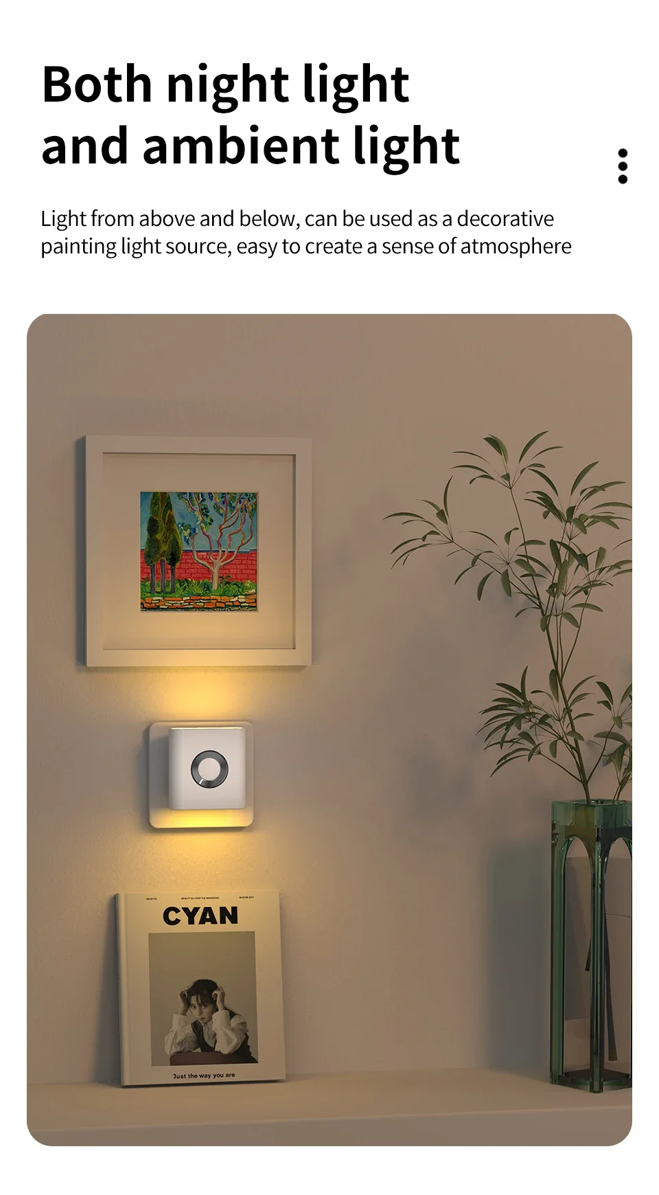 220V EU Plug Socket Night Light with PIR Motion Sensor Dual-head Lighting Warm Night Induction Lamp for Hallway Stairs Bedroom