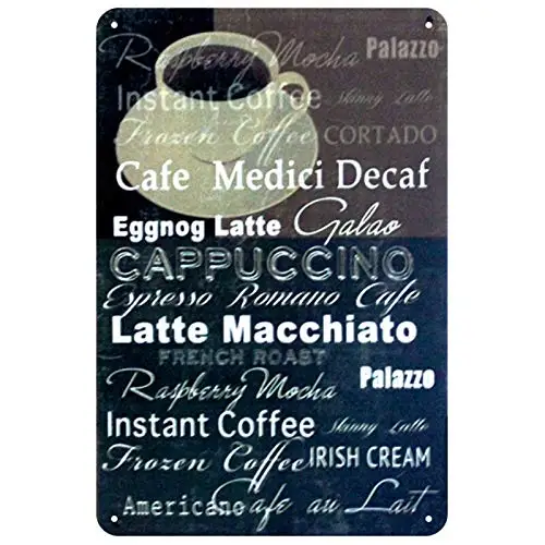 Coffee Theme Sign Metal Tin Sign Vintage Wall Decor Retro Bar Coffee Shop Home Decor Metal Poster Pub 8x12 Inch  aasd-77