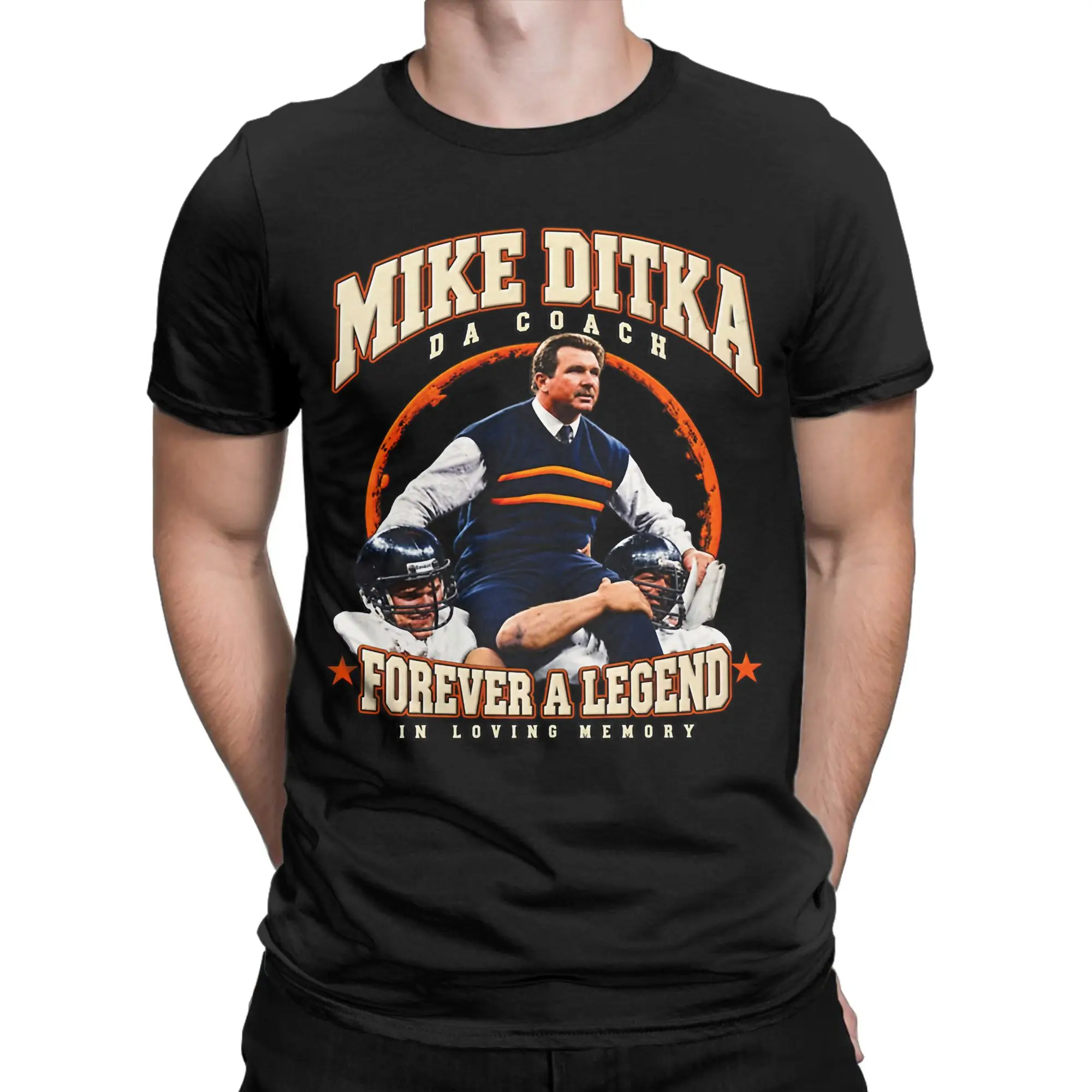 Men Women RIP Mike Ditka In Memoriam Football T Shirt  100% Cotton Clothing Hipster Short Sleeve Tee Shirt Gift Idea T-Shirt