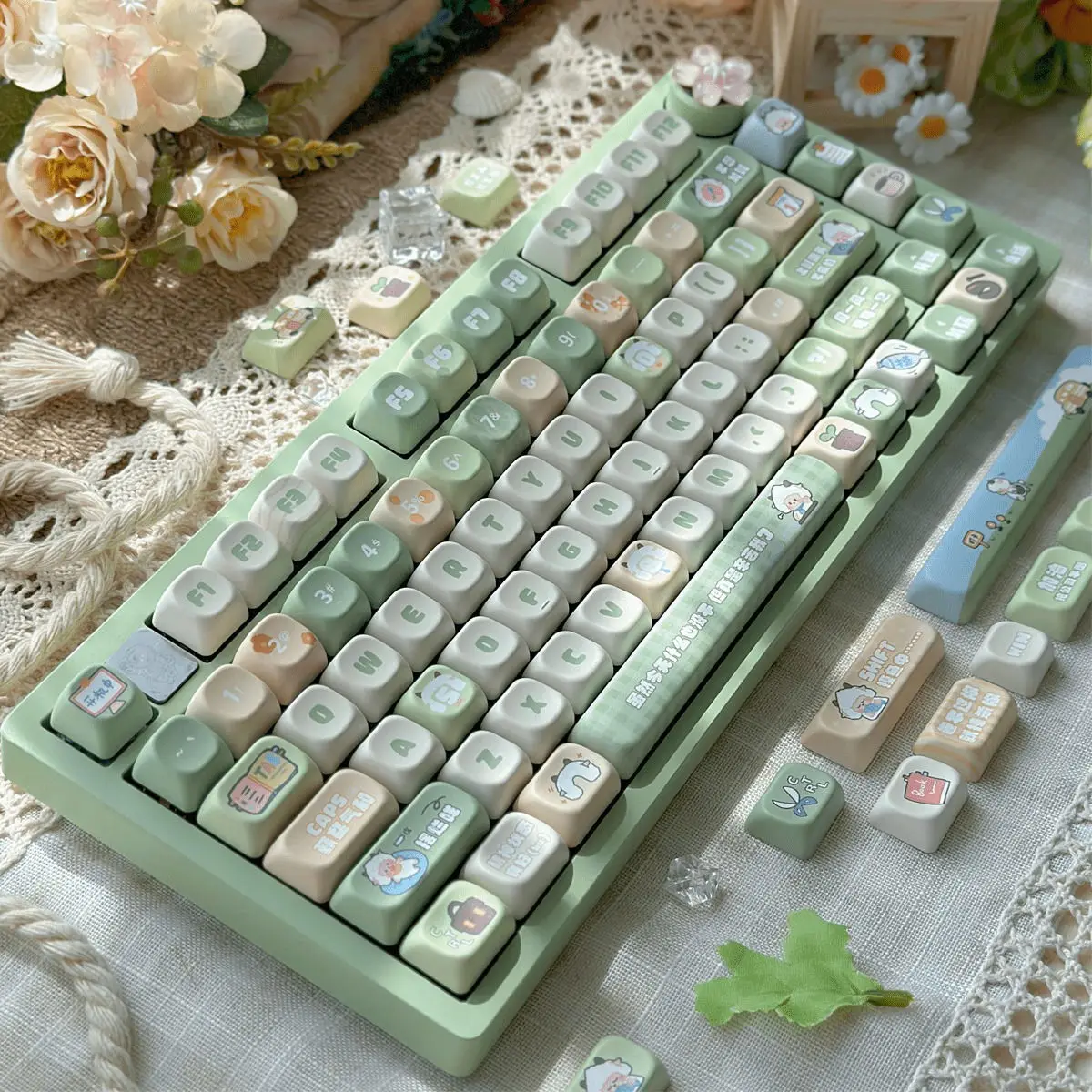 

Keycap MOA & KOA high pbt material sublimation high value original cute keycap