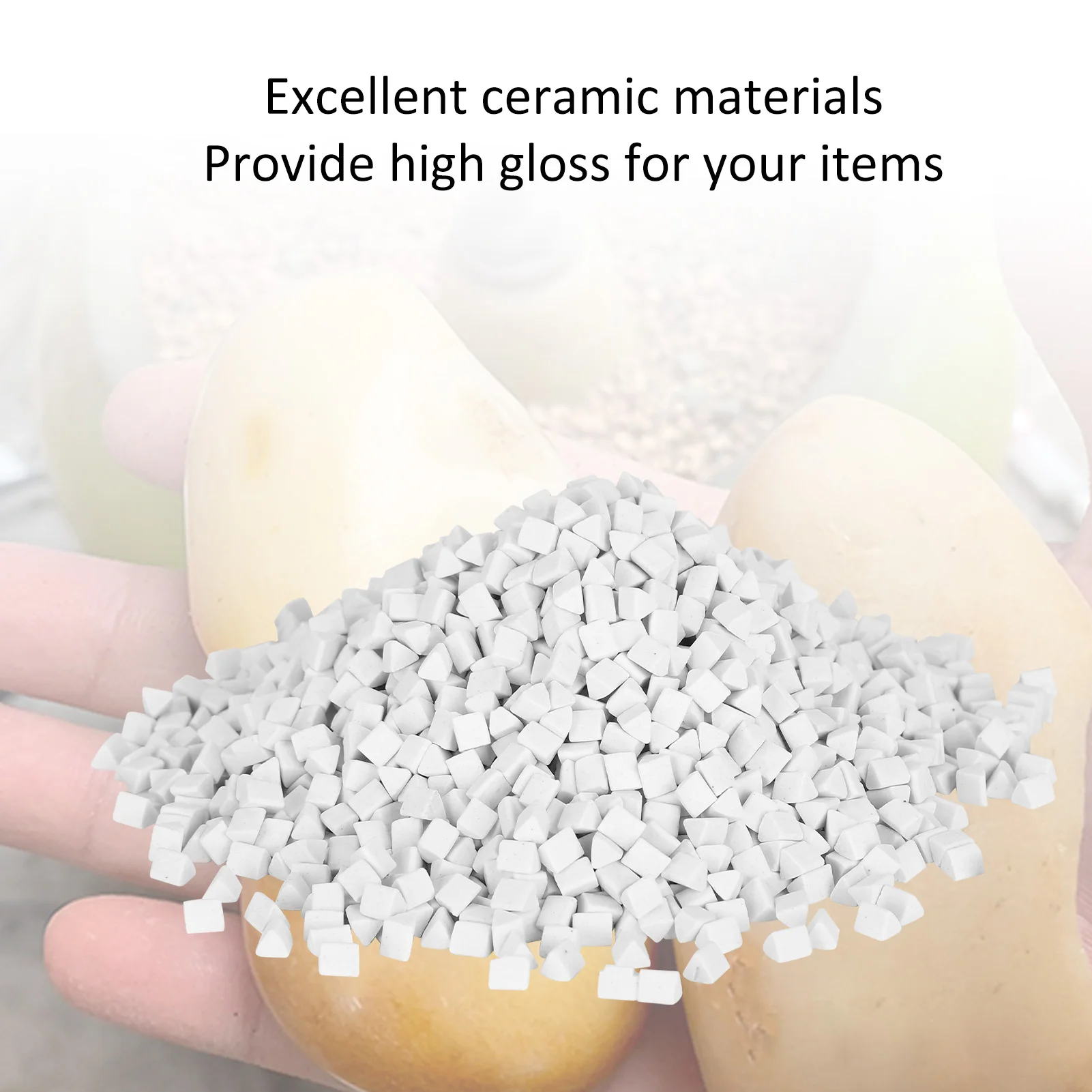 Ceramic Triangle Abrasive Jewelry Buffing for Vibration Polishing Grinding Machine 4mm 500g Jewelry Abrasive Material