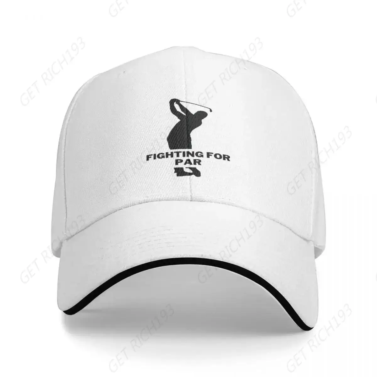 Fighting For Par Golf Swing Driver Follow Through Cap Baseball Cap Luxury Cap Streetwear Women'S Hats Men