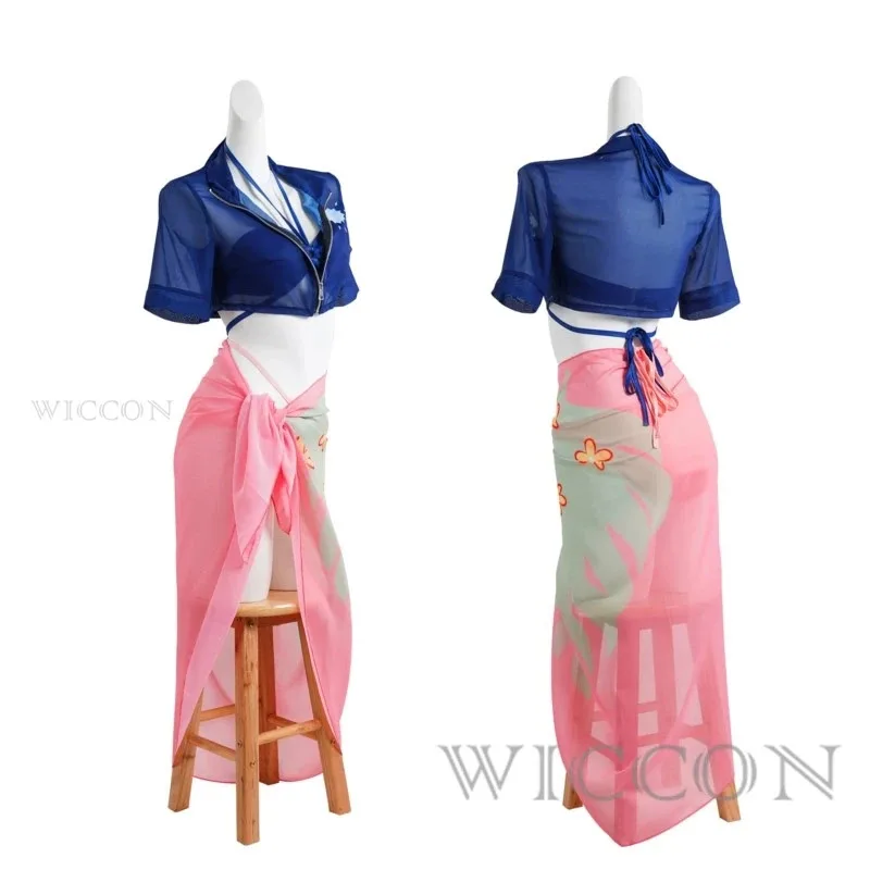 Anime nico robin cosplay traje sexy vestidos maiô uniforme terno óculos peruca halloween carnaval festa role play feminino conjunto