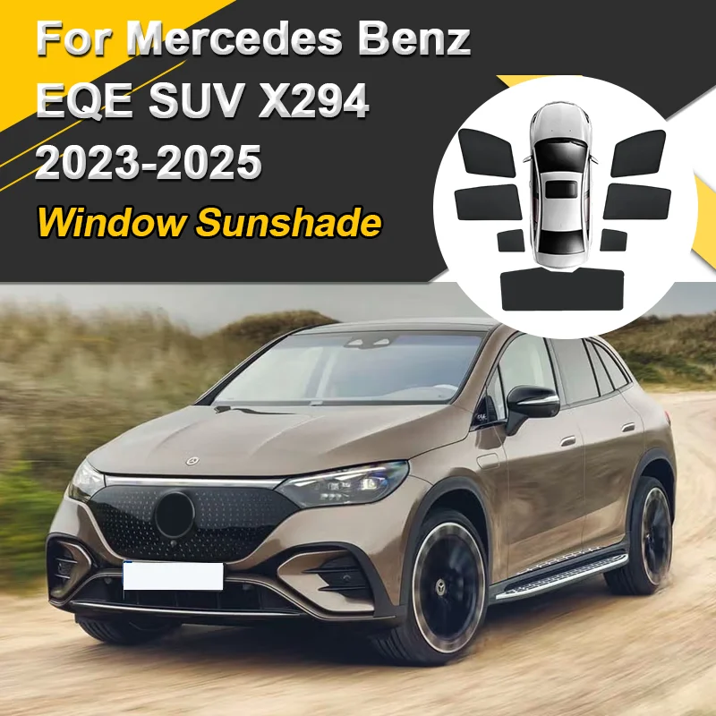 

Автомобильные солнцезащитные козырьки для Mercedes Benz EQE SUV X294 2023-2025, солнцезащитные козырьки, магнитная теплоизоляция, оконная занавеска, сетчатый козырек, аксессуары