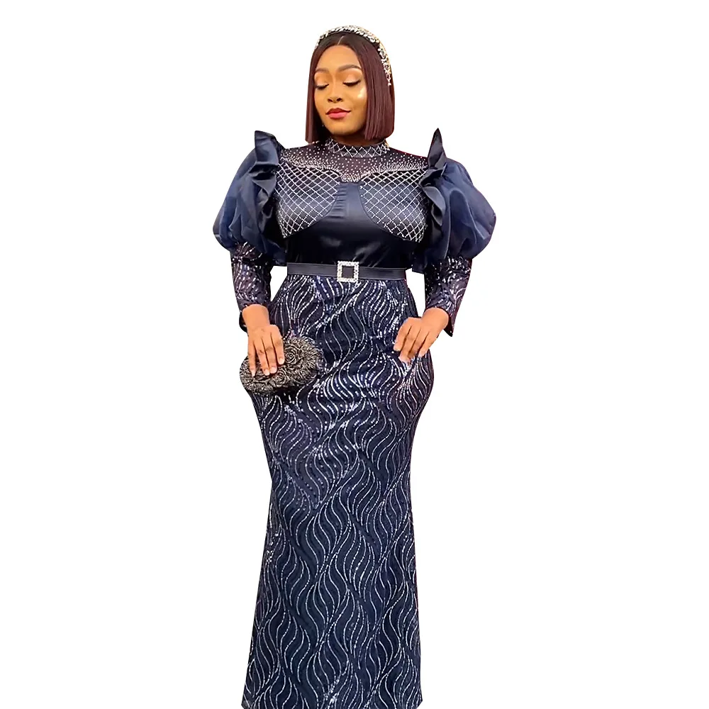 

Africa Clothing African Dubai Luxury Sequin Evening Party Long Dresses for Women Dashiki Ankara Turkey Outfits Gowns Plus Size