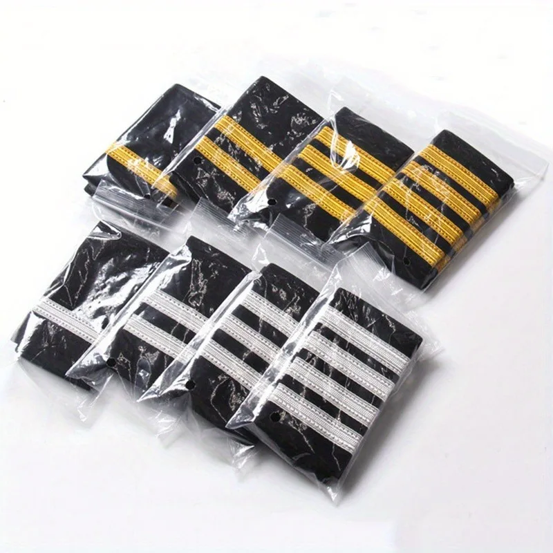 1  Pair Pilot Aviation Uniform Shoulder Badge Shirts Craft Garment DIY Accessory Shoulder Badges