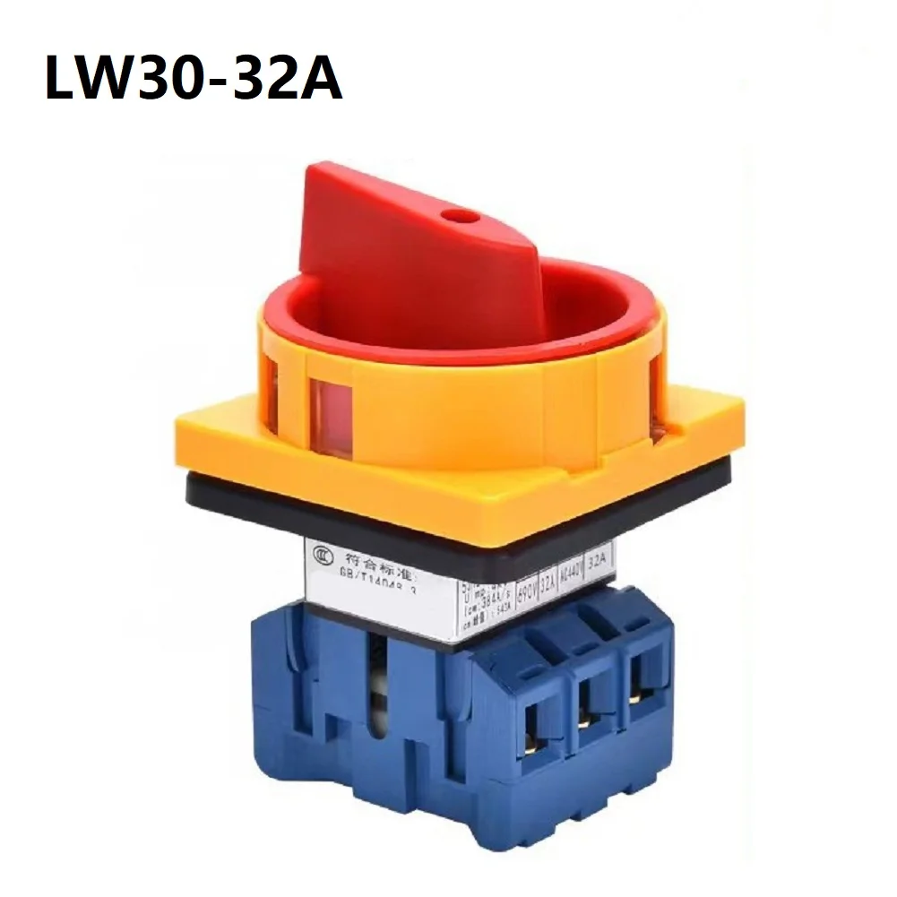 LW30 32A 3P Rotary Load Break Switch for AC Motor Control Ventilation Air Conditioning Water Pump Systems 690V Insulation